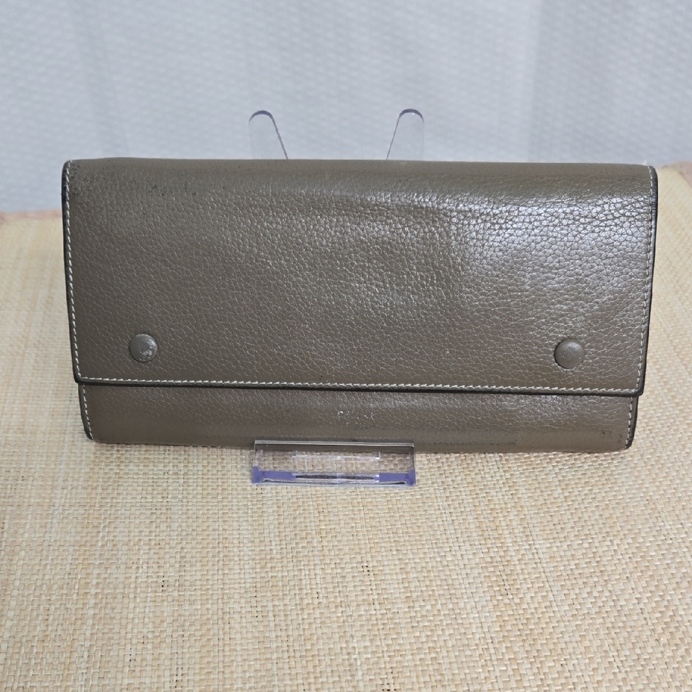 Celine Leather Bicolor Continental Wallet - Picture 12 of 14